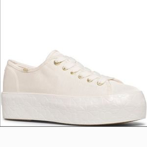 Keds X Kate Spade New York Triple Platform Sneaker White Lace Up